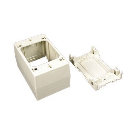 WIREMOLD RACEWAY NON-METALLIC BOX, EXTRA DEEP SINGLEGANG, IVORY 2344